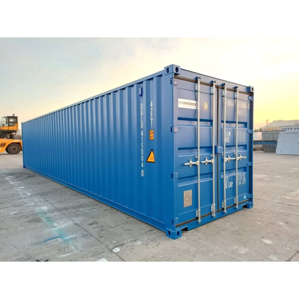 container marittimo 40 PÉS HIGH CUBE blu O container marittimo di 40 pés High Cube