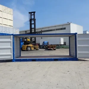 Contentor con porte em ambas as extremidades,
